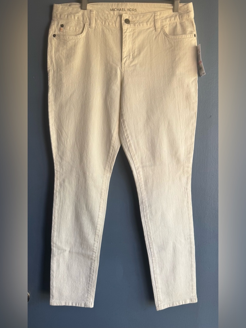 Michael Michael Kors Women’s Cream Skinny Leg Jeans Size 10